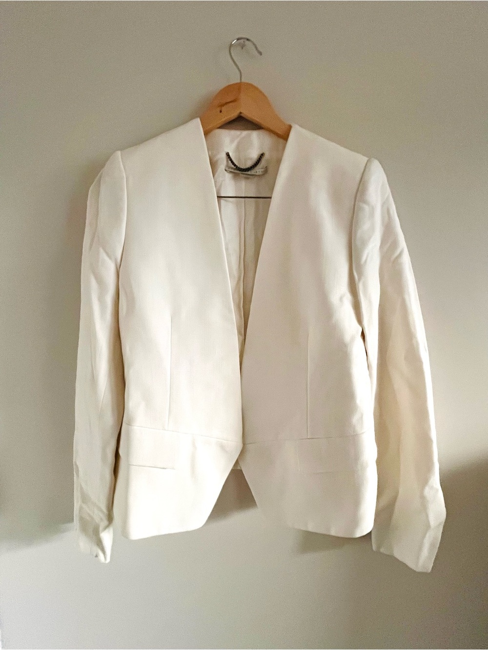 Stella McCartney Ivory Open-Front Blazer Jacket